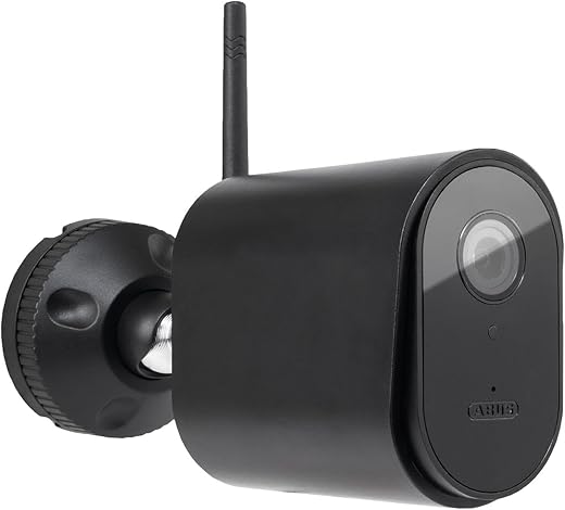 ABUS WLAN Außen-Kamera PPIC44520 - Überwachungskamera mit App, Bewegungserkennung, Objektunterscheidung, Push-Benachrichtigung, Nachtsicht, 8-GB-Speicherkarte, 1080p/Full HD, Masking, Schwarz