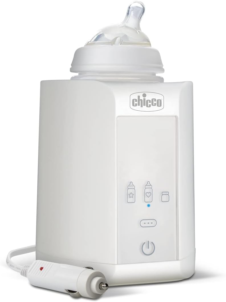 Chicco Fläschchenwärmer für Zuhause und Unterwegs mit Adapter für den Zigarettenanzünder im Auto