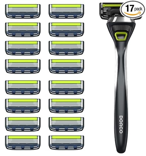 DORCO PACE 5 Pro_5 Klingen Nachfüllblätter x 17 (Free Pace 5 Systemgriff)