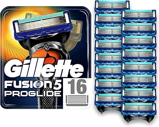 Gillette Fusion5 ProGlide Rasierklingen für Männer mit Präzisionstrimmer, 16 Stück Nachfüllklingen (passend für Briefkasten)