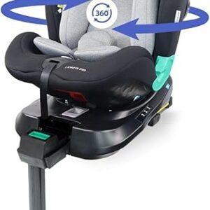 Mobiclinic® Kids Child Seat, 360° Rotatable, Isofix, I-size Standard, Group 0/1/2/3, Evolutive, 0-12 Years, 5-Point Belt, Safety Support, European Brand, 3-Level Reclining Position