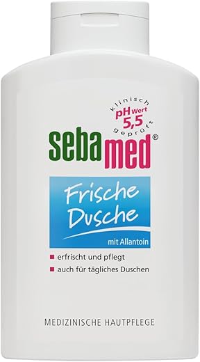 Sebamed Fresh Shower Gel for Sensitive and Damaged Skin, Long Lasting Freshness Feel, Moisturises Skin by Amino Acids and Allantoin, Men and Women (400 ml)